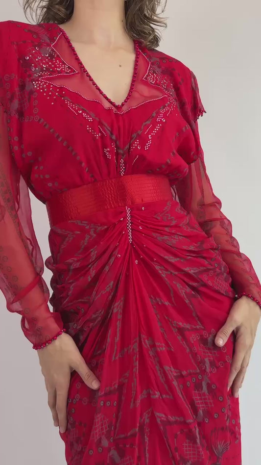 Zandra Rhodes Firecracker Maxi Dress