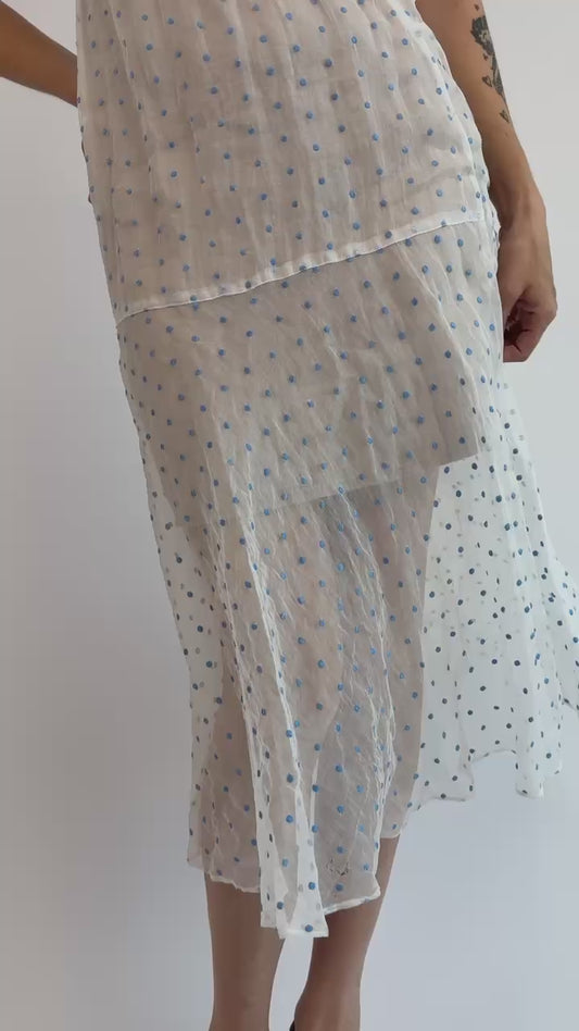 1930s Alice's Tea Party Voile Dress