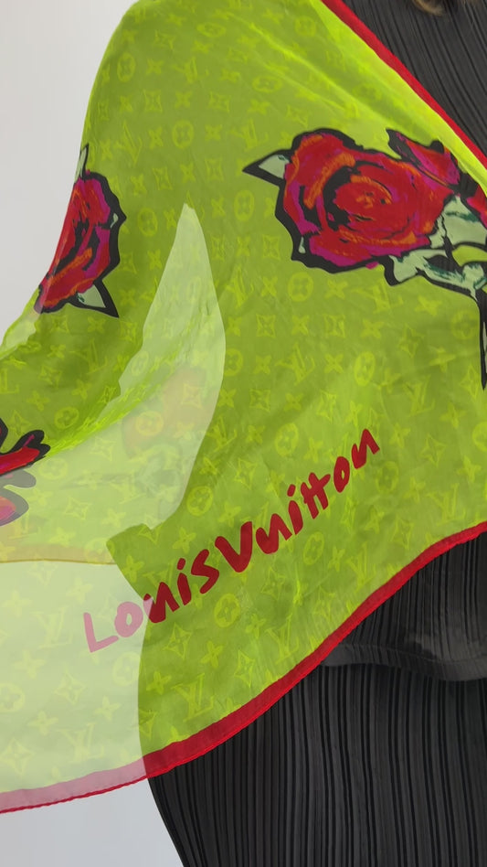 Stephen Sprouse for Louis Vuitton Silk Scarf