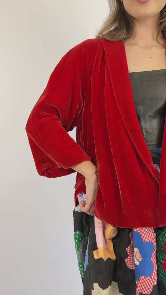 1930s Gone Tomorrow Rust Velvet Jacket