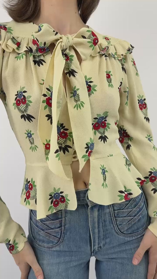 Ossie Clark/Celia Birtwell for Radley 1973 Floral Blouse