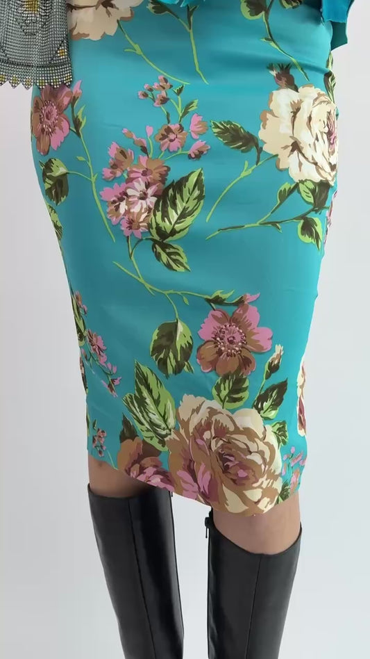 Dolce and Gabbana Teal Me About It Skirt
