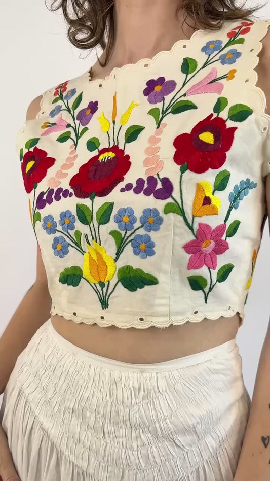 Petals Never Fall Hungarian Embroidered Vest