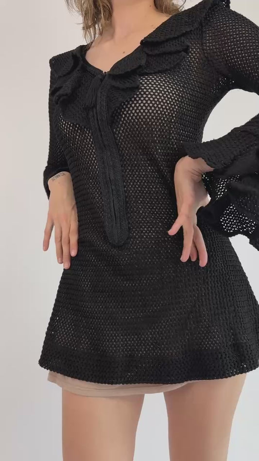 Mr Boots 60s Ripple Effect Mini Dress