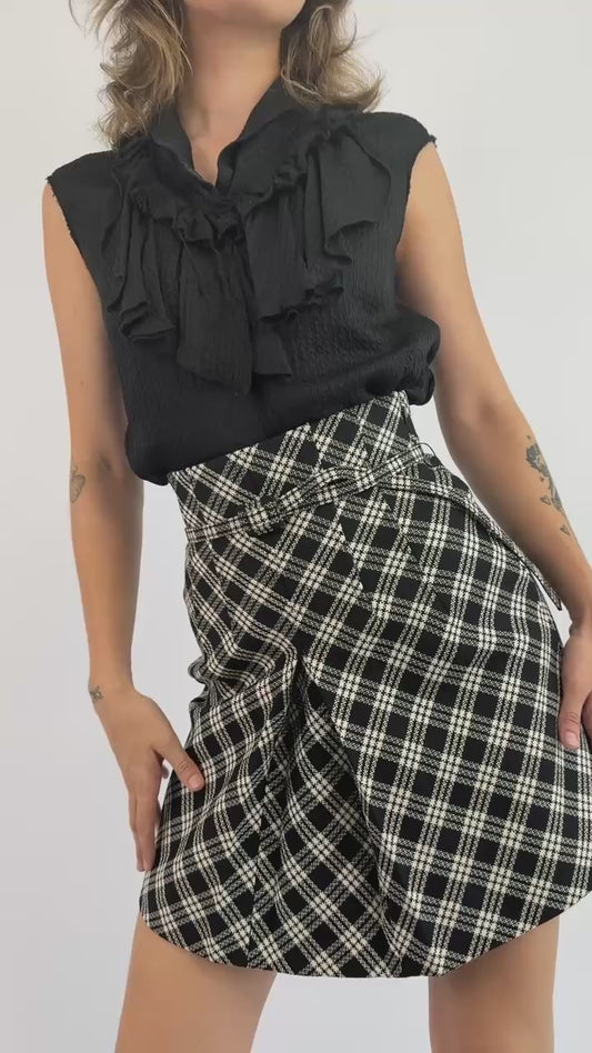 Christian Dior Cross My Mind Plaid Skirt