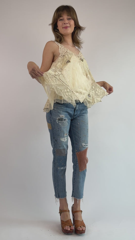 Ellen Johnson Fashion A Doily Lace Tank