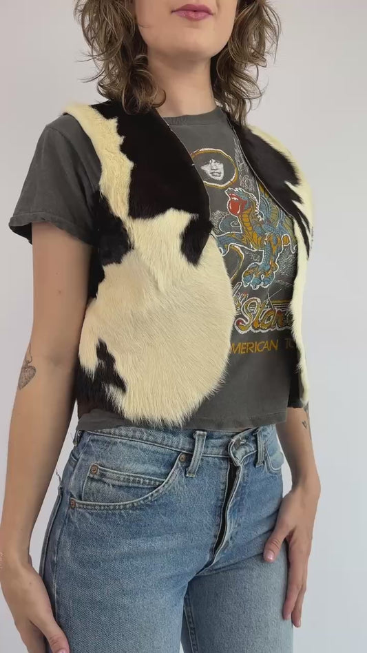 In The Meadow Classic Cowhide Vest
