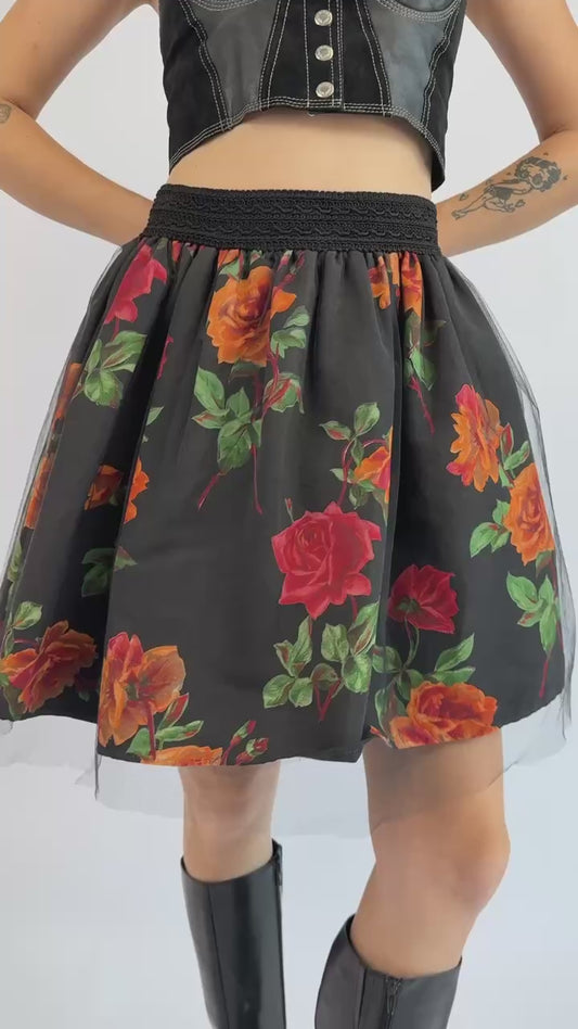 Blumarine Flounce About Town Taffeta Skirt