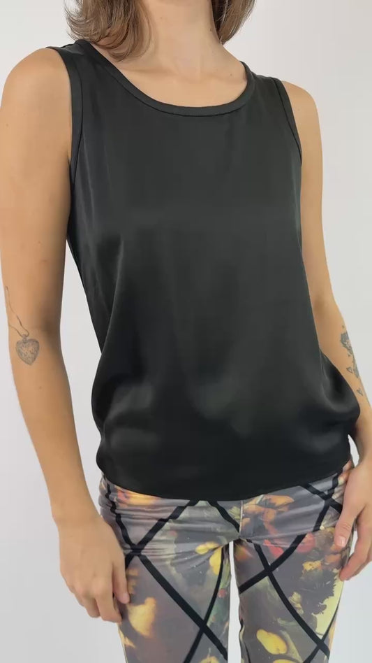 YSL Black Silk Tank