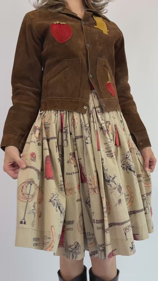 1960s Fantastical Findings Suede Patch Jacket
