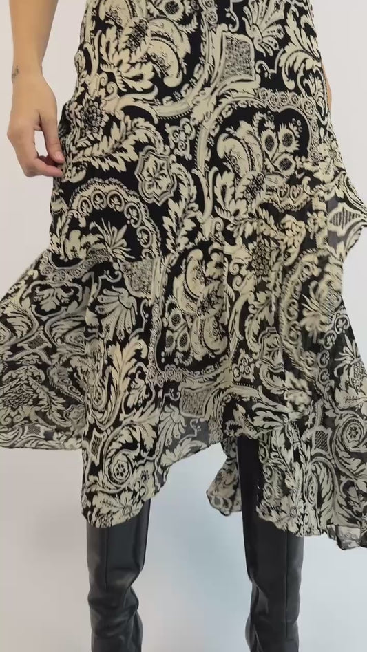 Y2K Summer Noir Evening Dress