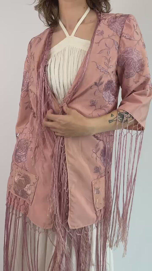 Silver Screen Fever Pink Piano Shawl Jacket