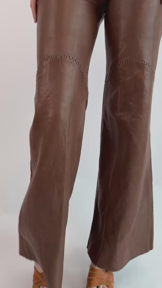 A Sweet Stroll Brown Buckskin Bell Bottoms