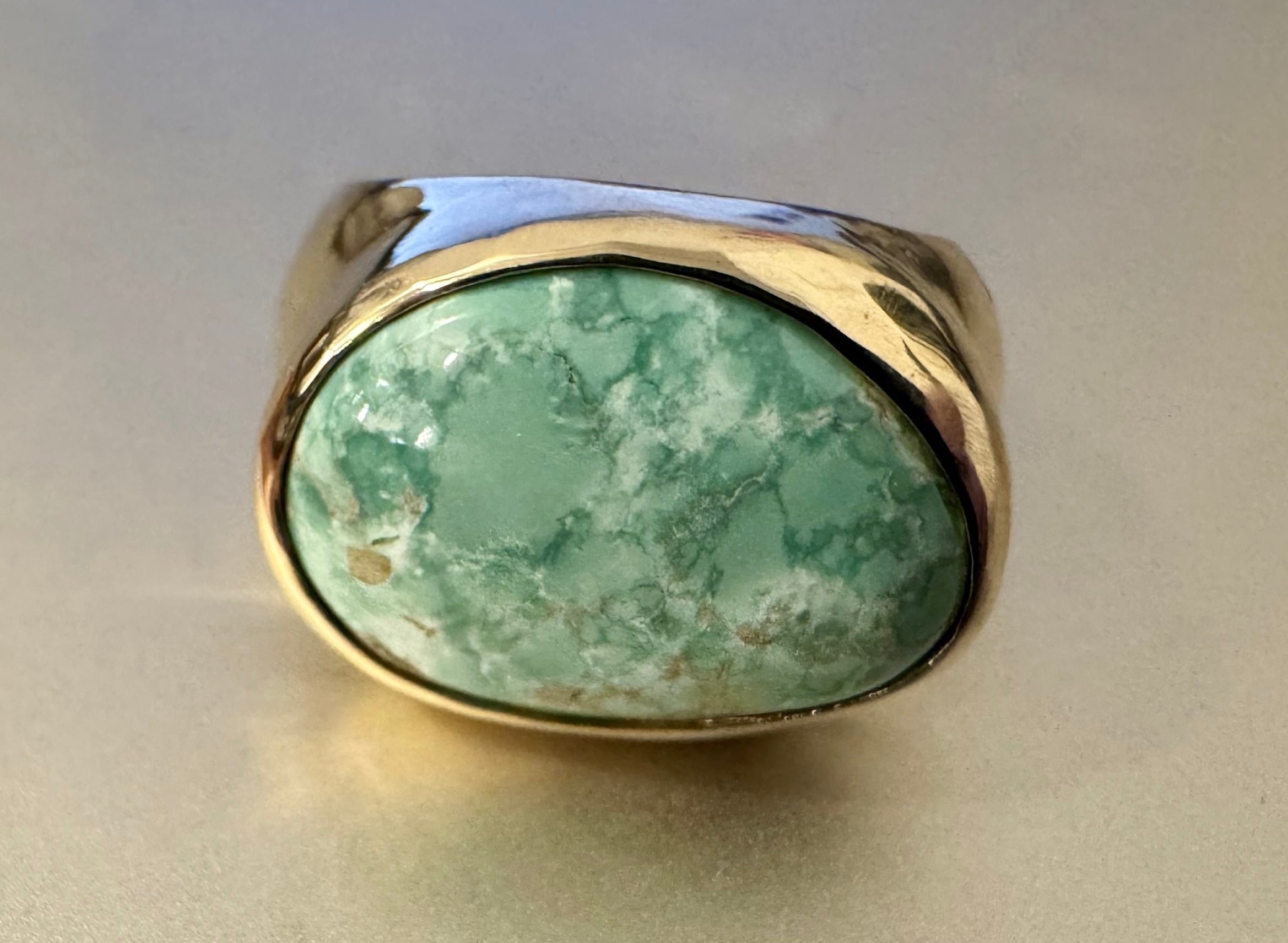 Seaworthy 14k Yellow Gold & Turquoise Ring