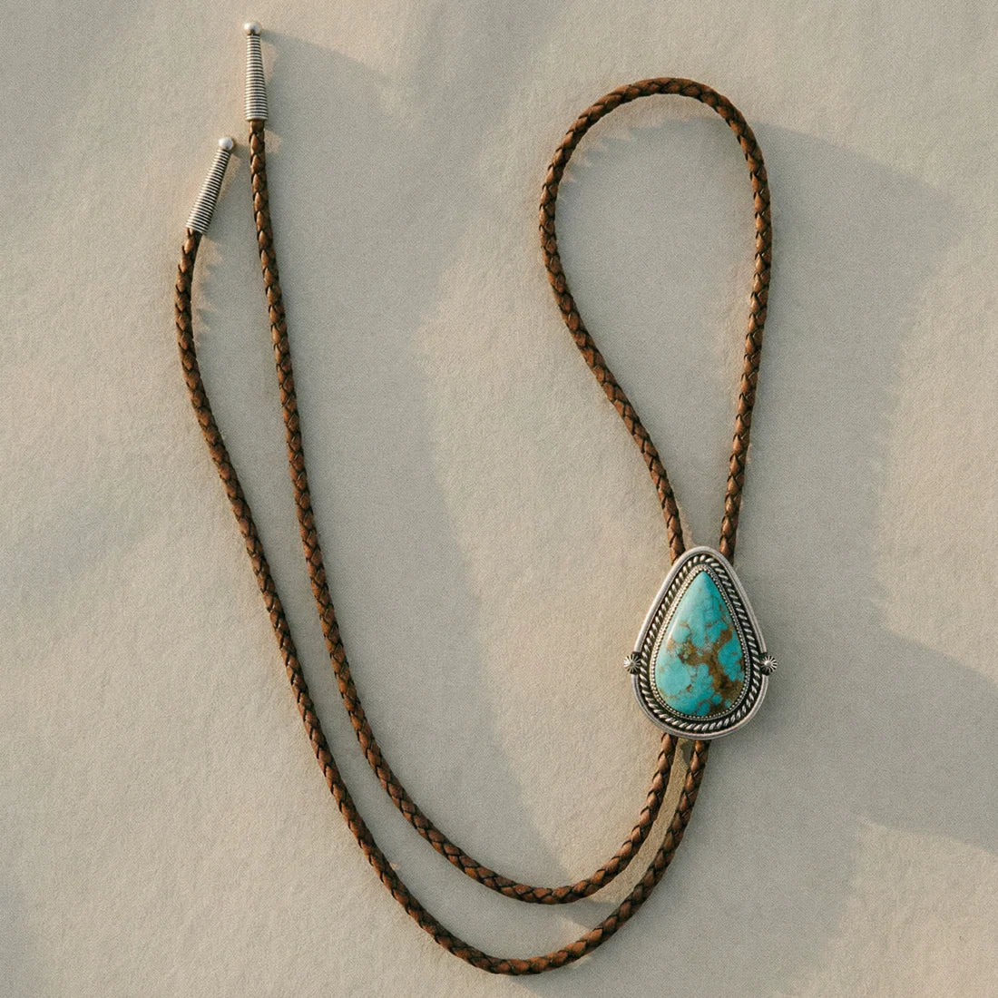 Iron Lamb Turquoise Drop Bolo